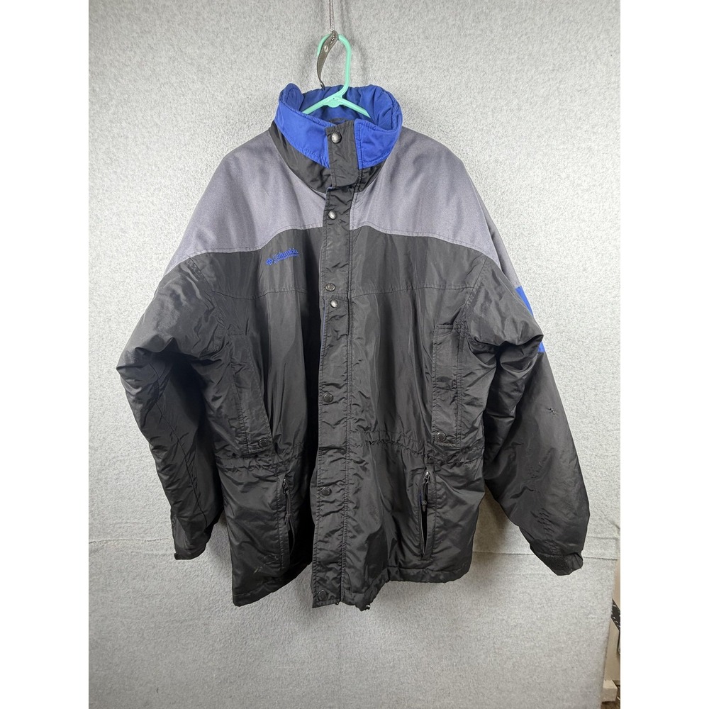 Columbia Jacket Mens XL Black Parka Insulated Full Zip Outdoor F6 XM 5182